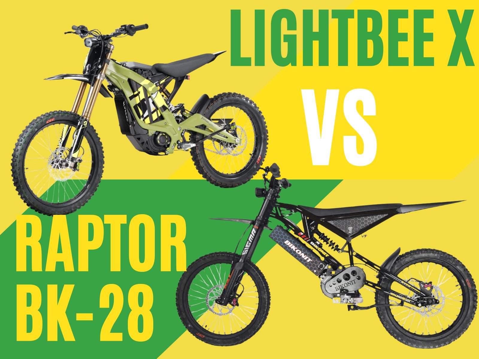 Surron Light Bee X vs Bikonit Raptor BK-28