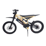 Black and yellow dirt bike on a transparent background