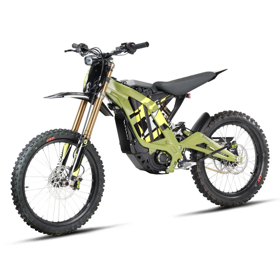 surron 2025 lightbee x Yellow electric bike on a white background