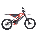 Red and black electric bike on a transparent background