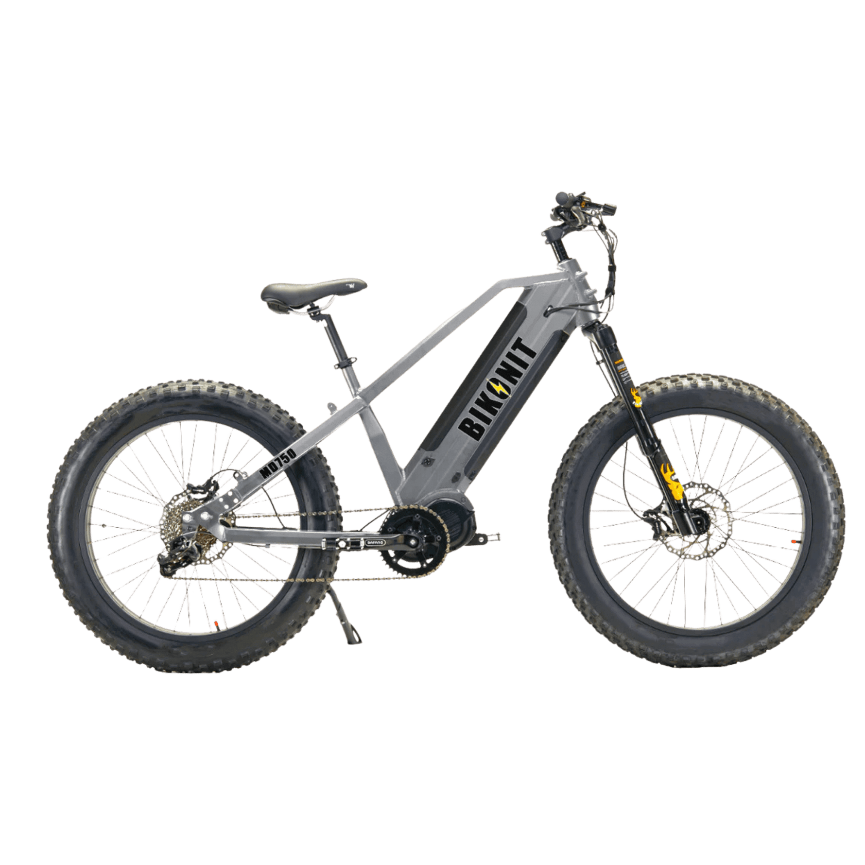 Electric bike with 'Bikonit' branding on a white background