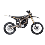 Motorcycle with gold and black design on a transparent background